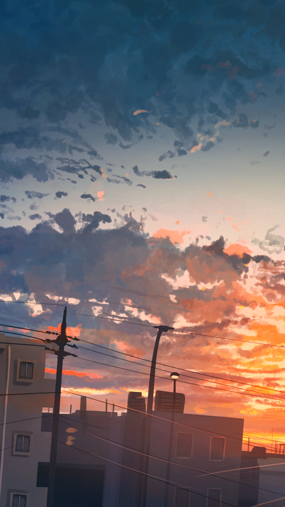 Beautiful sunset in the city by banishment