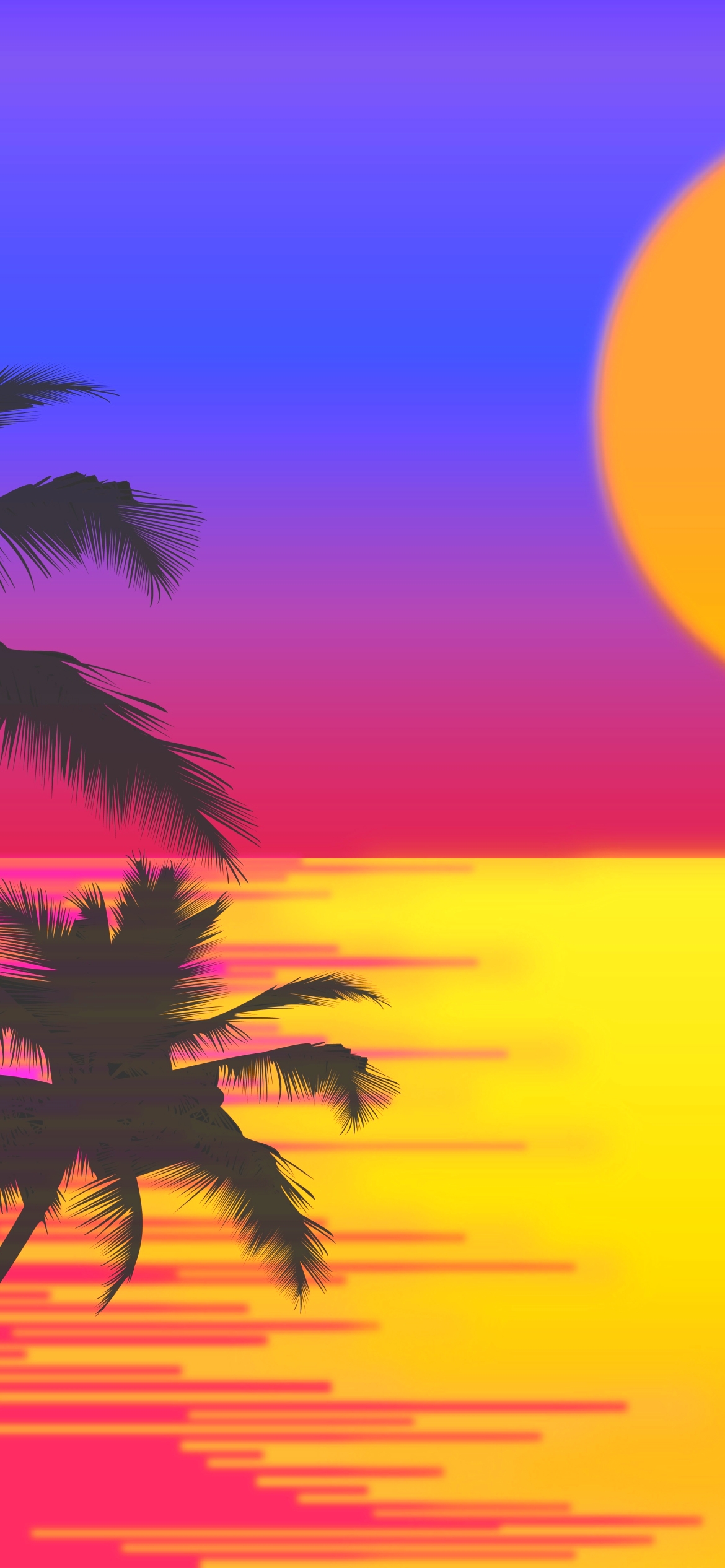 Retro Sunset Reflection on Water by Top_Notch_Vectors