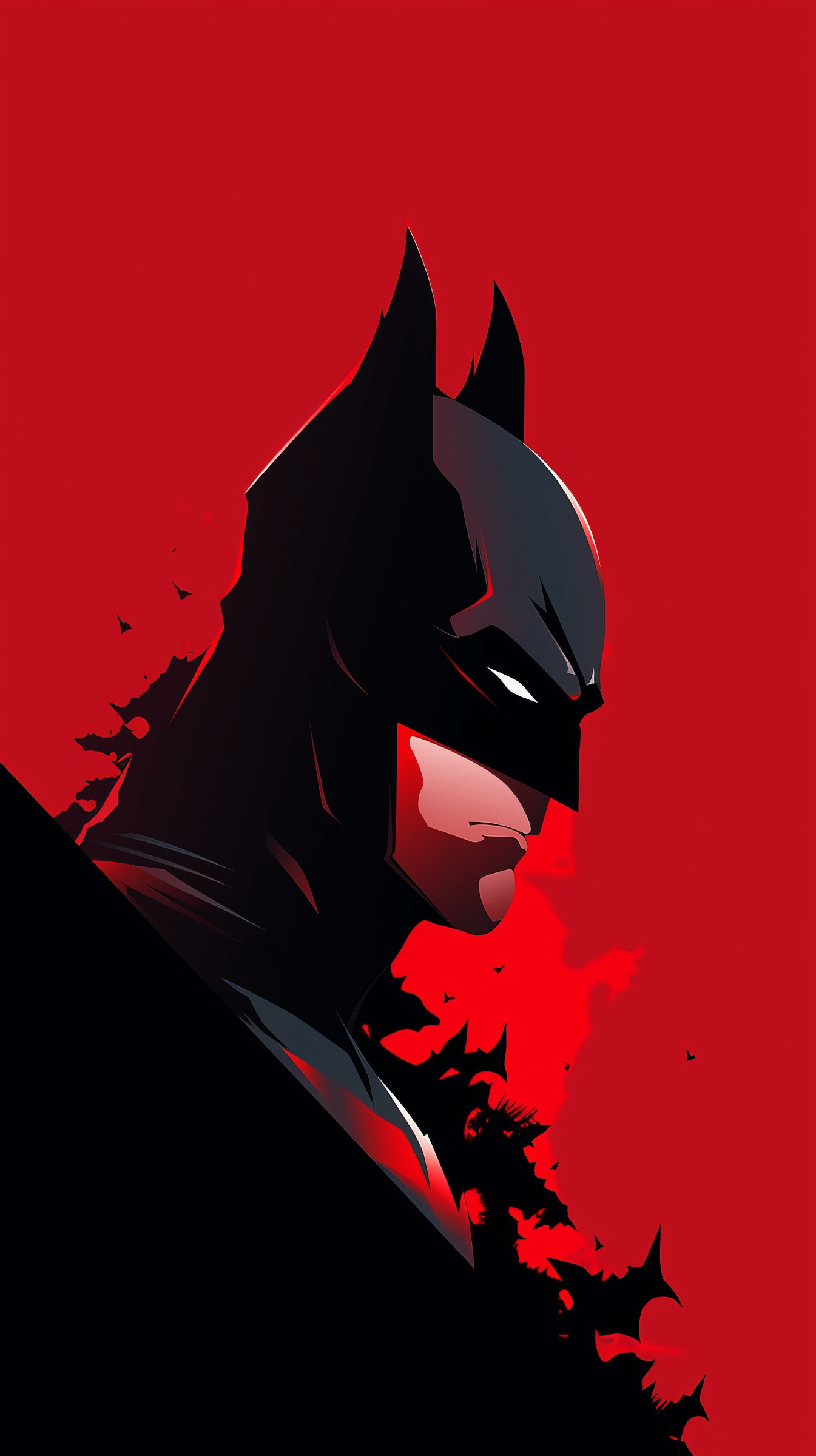 Minimalism Batman UHD 8K Wallpaper