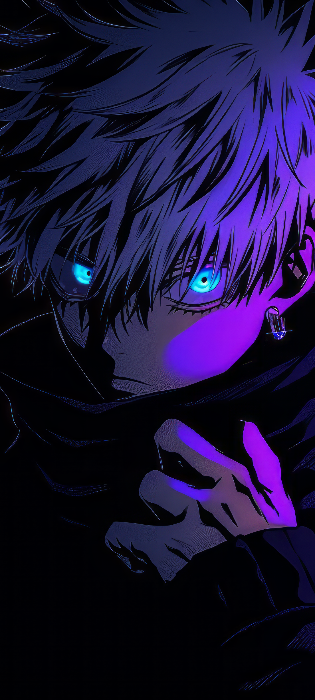 Wallpaper Satoru Gojo, Blue Eyes, Jujutsu Kaisen