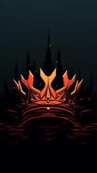 Aesthetic phone wallpaper featuring a stylized crown with a dark, moody backdrop.