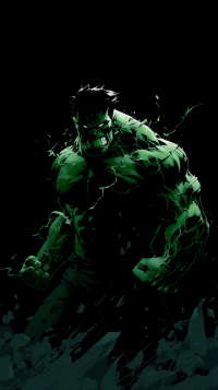 Hulk character in a dynamic pose for a mobile phone wallpaper.