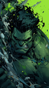 Hulk phone wallpaper showcasing an intense and dynamic illustration of the iconic green superhero in action.