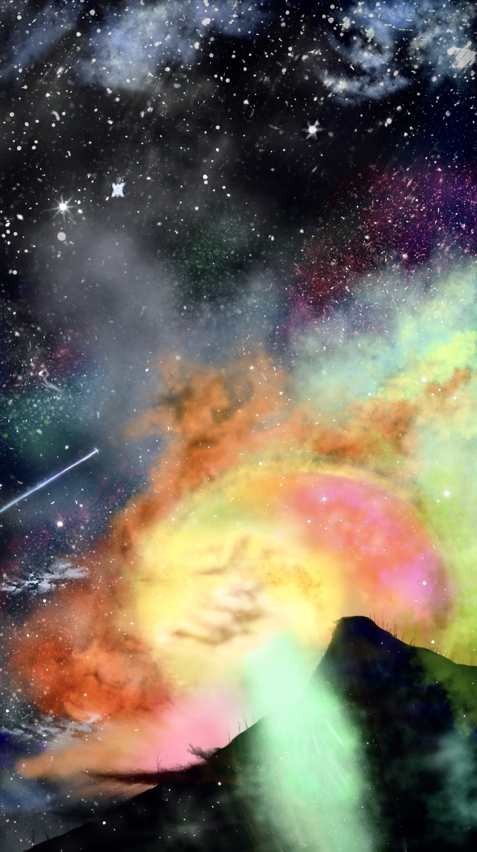 The dark Space with full of lights by Sundatta