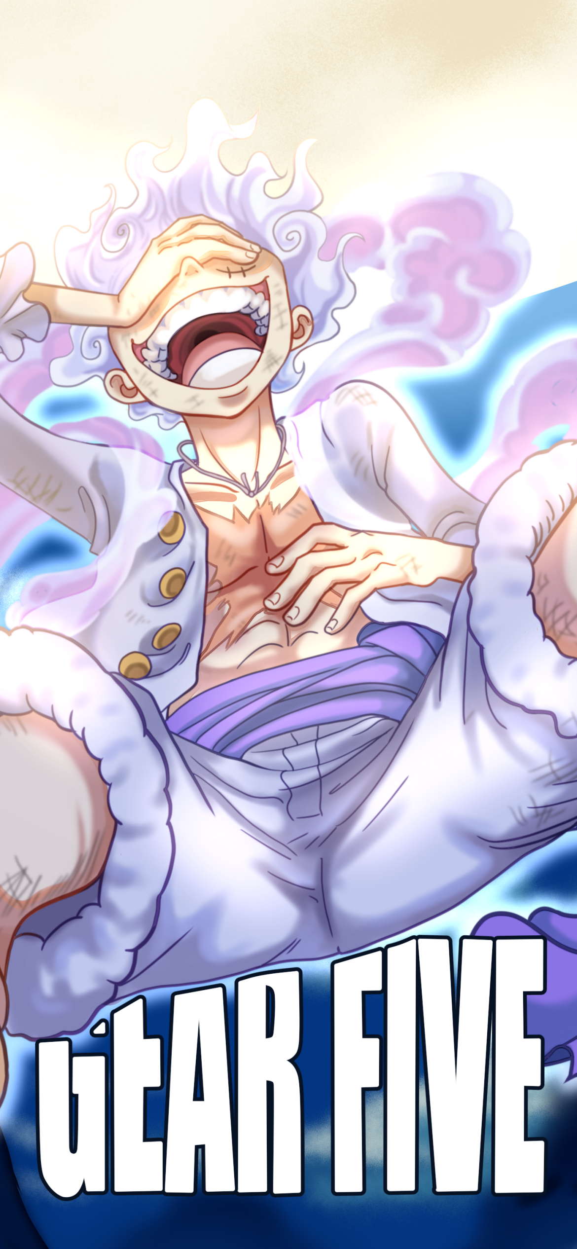 Download Gear 5 (One Piece) Monkey D. Luffy Anime One Piece Phone Wallpaper