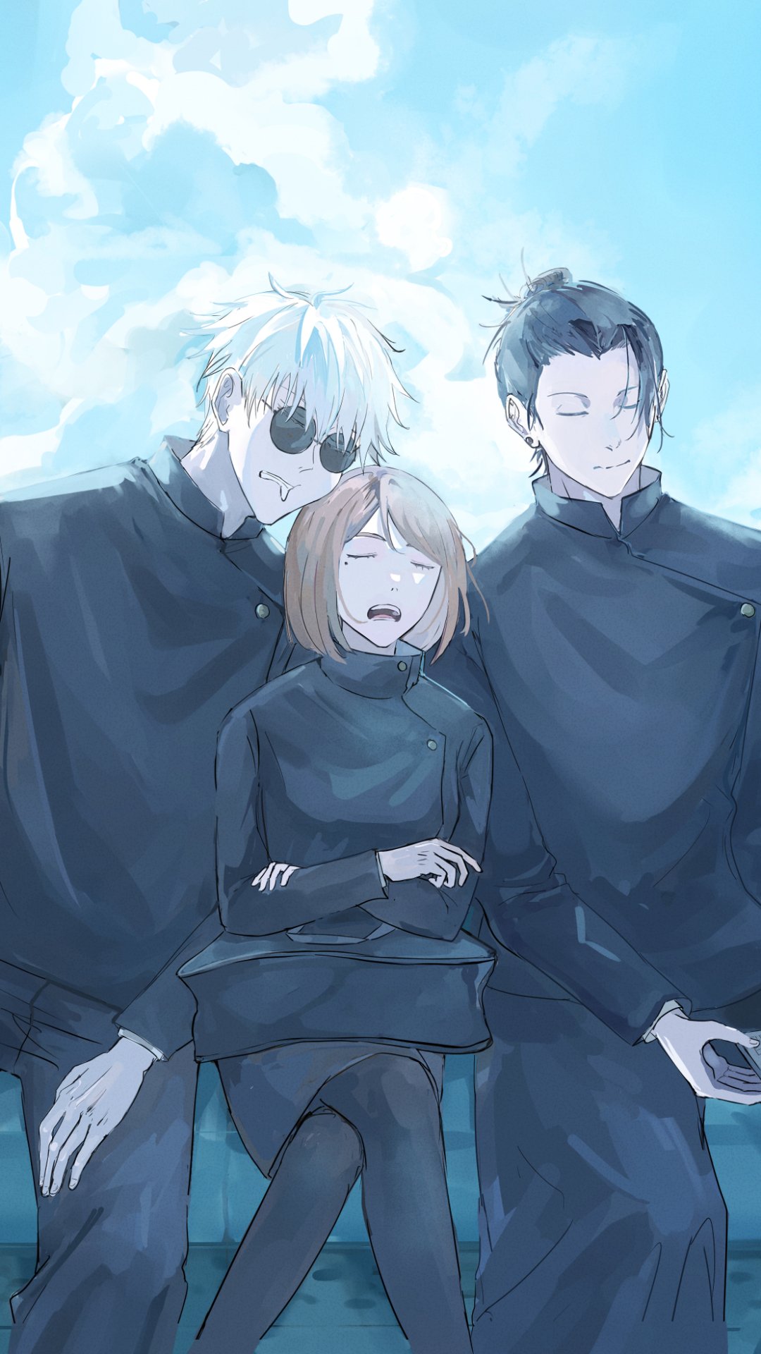 Download Satoru Gojo Suguru Geto Shoko Ieiri Anime Jujutsu Kaisen Gojo & Geto Phone Wallpaper