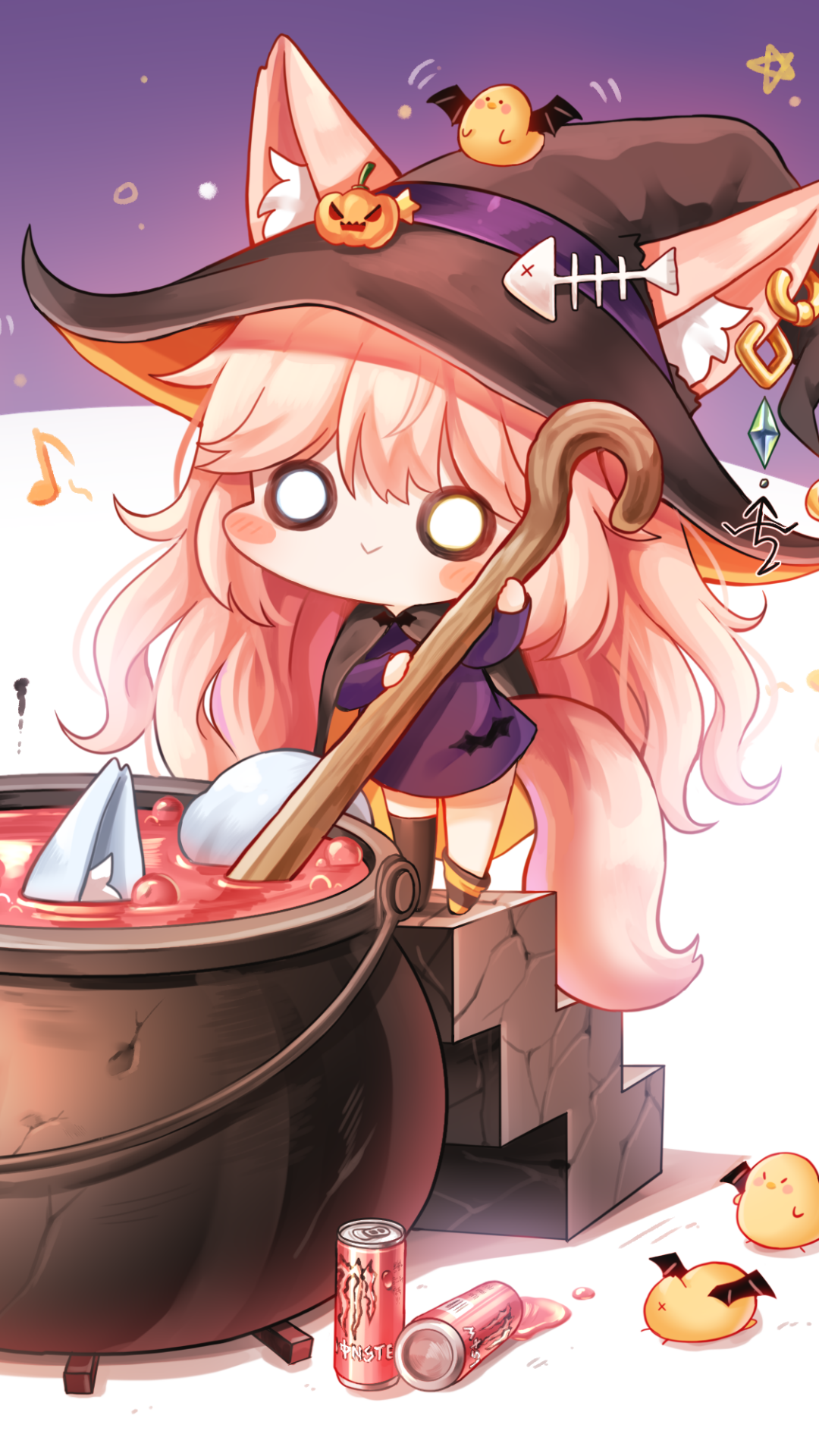 Download Anime Halloween Anime Halloween Phone Wallpaper