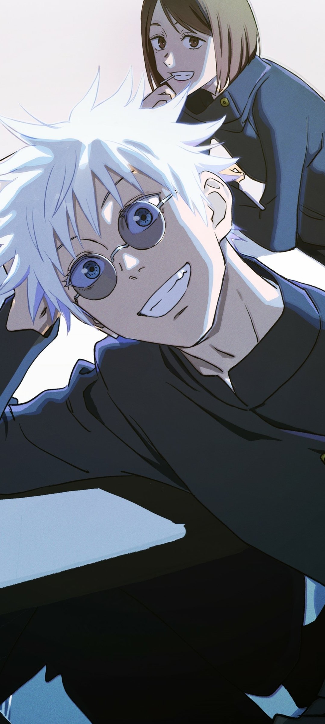 Download Satoru Gojo Shoko Ieiri Anime Jujutsu Kaisen Phone Wallpaper