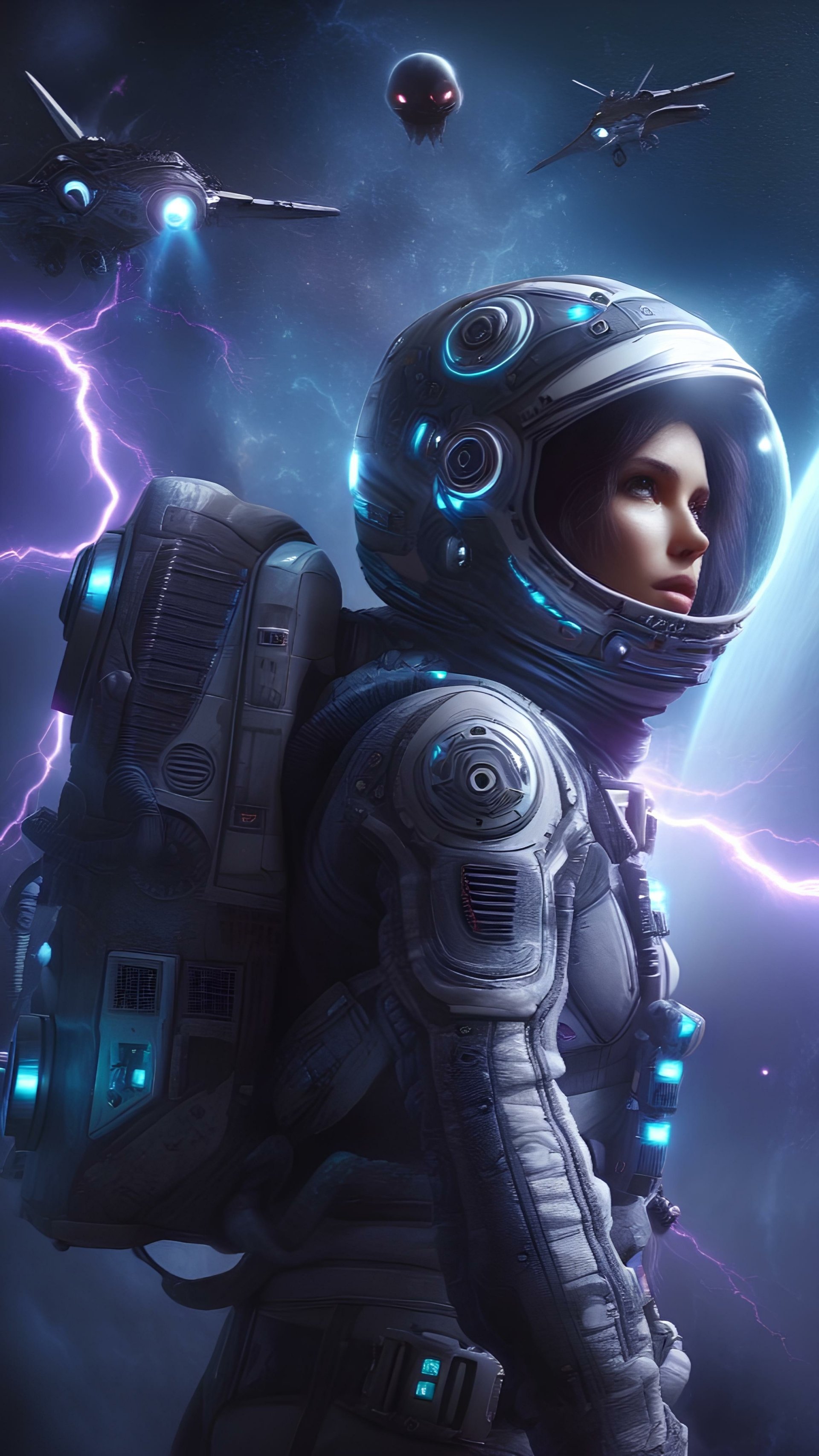 Astronaut in space by Kragon