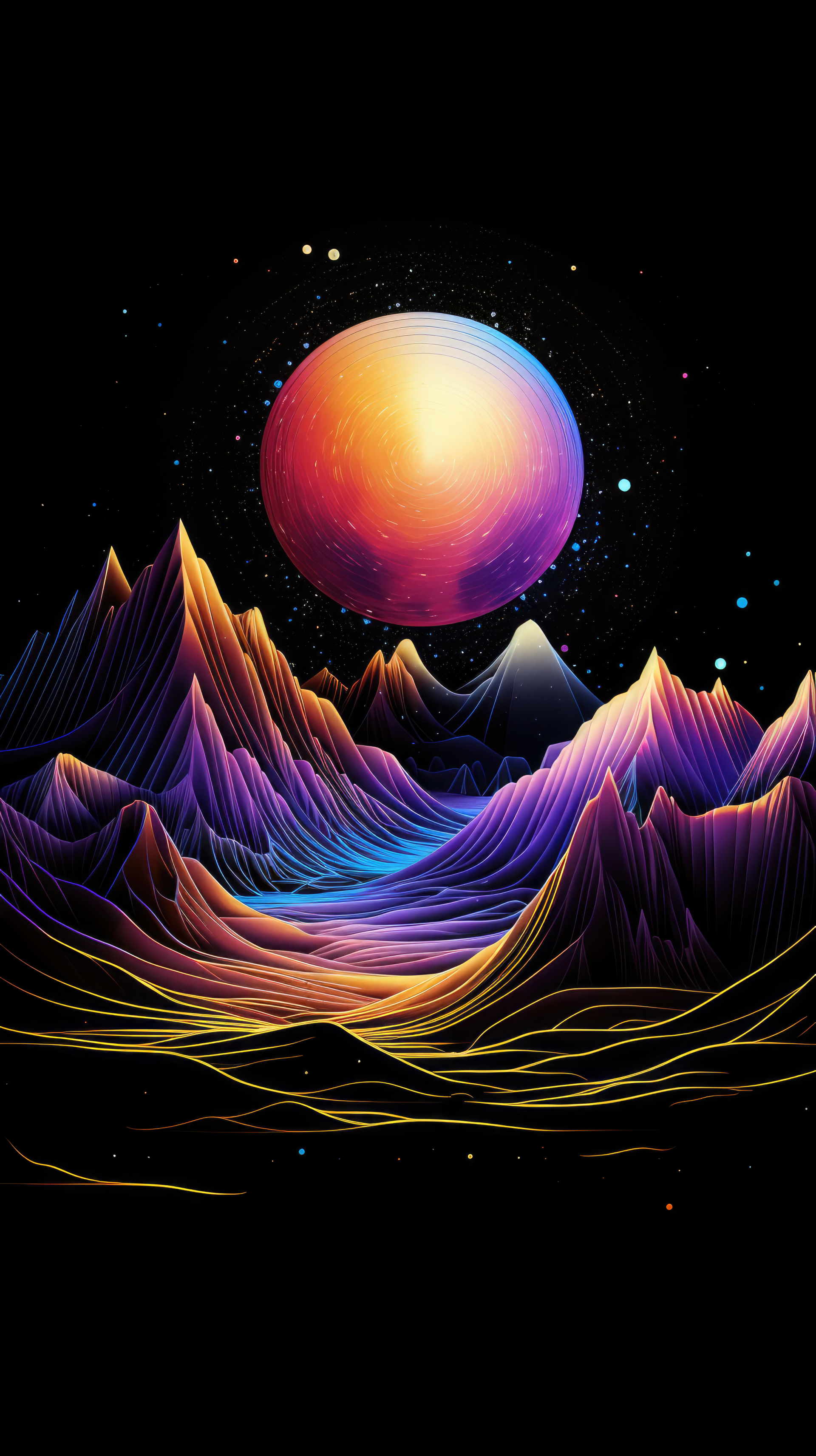 Colorful Dark Mountain by DC5515
