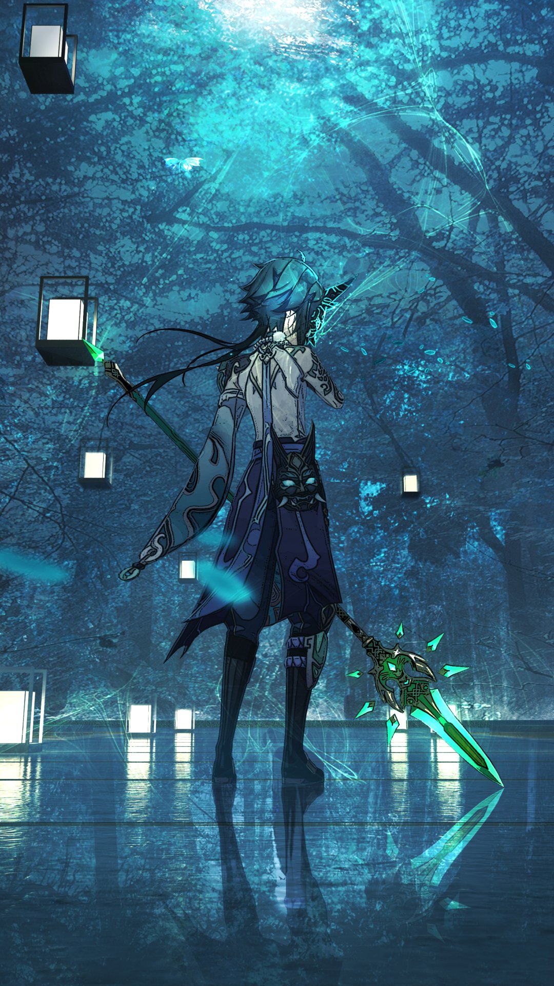 Genshin Impact Celestial Forest – Mystical Phone Wallpaper - Mobile Abyss