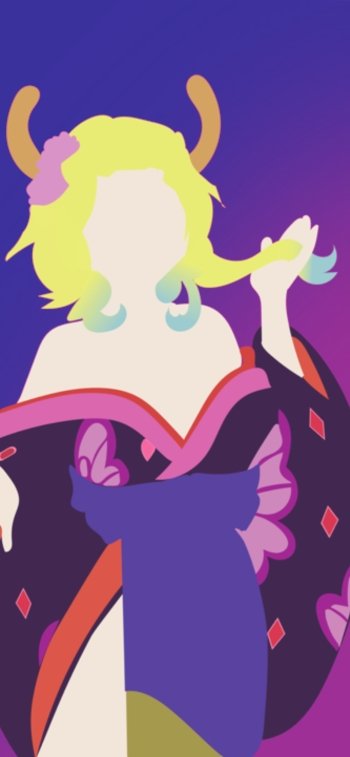  Minimalist Lucoa in a kimono from Miss Kobayashi's Dragon Maid