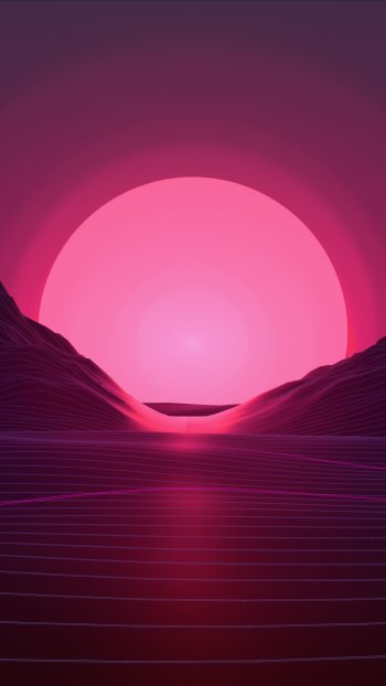 artistic retrowave Phone Wallpaper