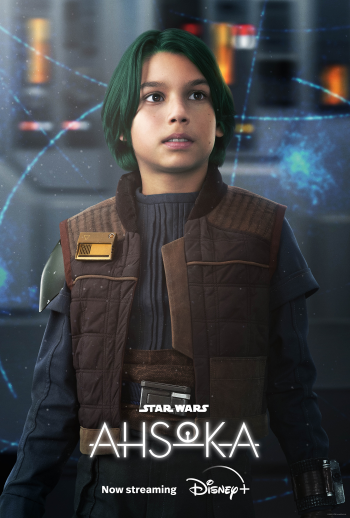 Star Wars Ahsoka-themed phone wallpaper featuring the promotional poster for the Disney+ series.