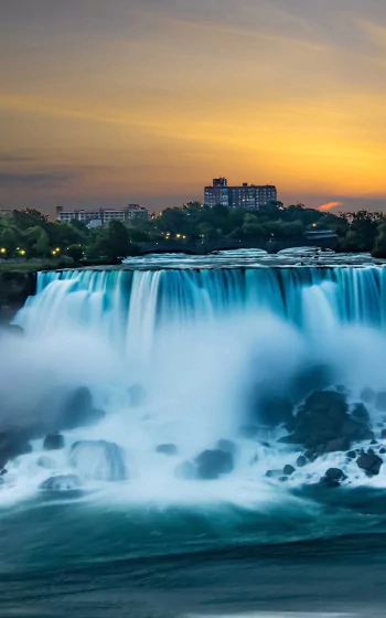 Wallpaper the sun, rays, sunrise, waterfall, Niagara for mobile and  desktop, section природа, resolution 2048x1367 - download