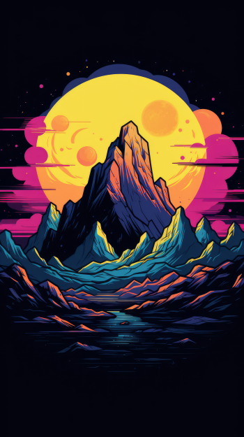  Colorful Dark Mountain