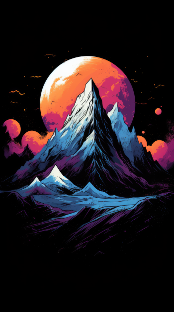  Colorful Dark Mountain