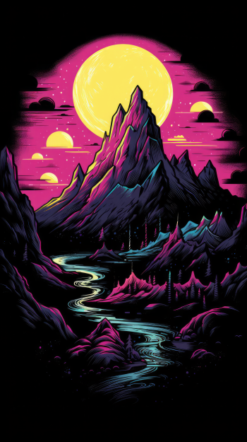  Colorful Dark Mountain