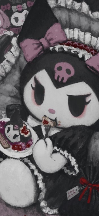 Kuromi (Onegai My Melody) Anime Onegai My Melody Phone Wallpaper