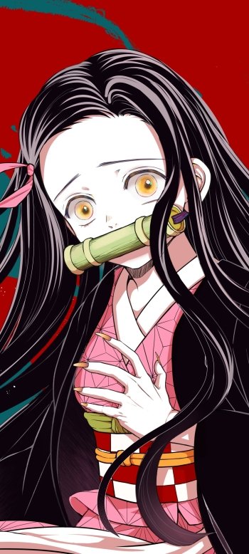 Anime Demon Slayer: Kimetsu no Yaiba Nezuko Kamado Phone Wallpaper