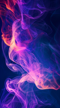 Abstract purple and blue smoke phone wallpaper design.
