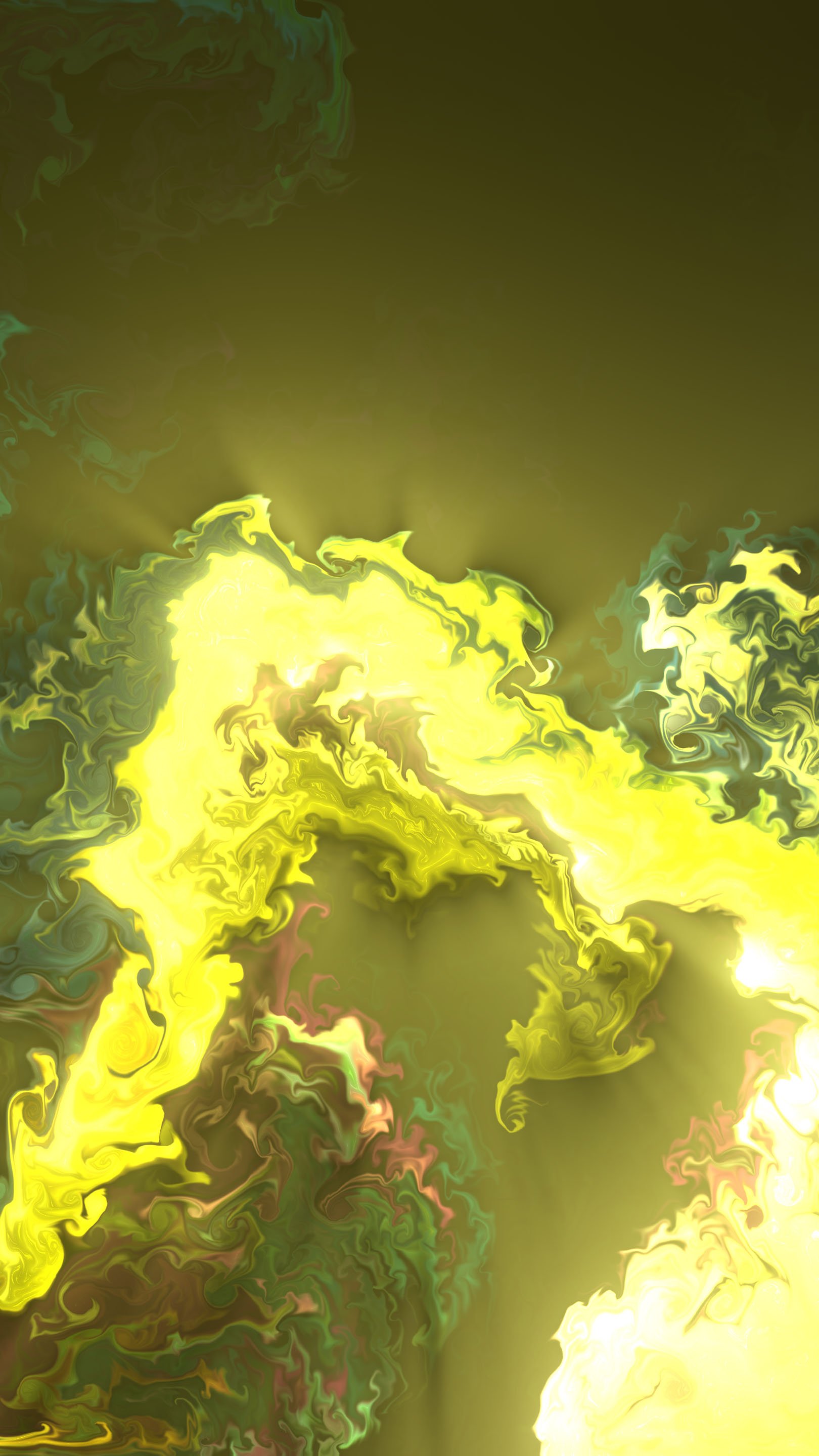 Yellow Acryllic Pour by Dr-Pen