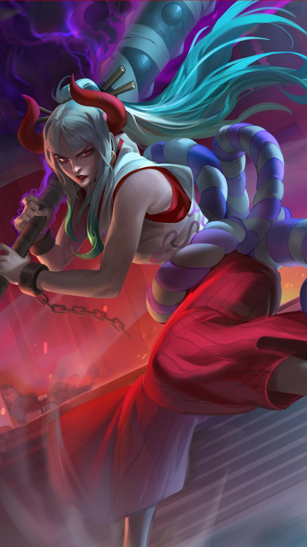 Download Yamato (One Piece) Anime One Piece Film: RED Phone Wallpaper