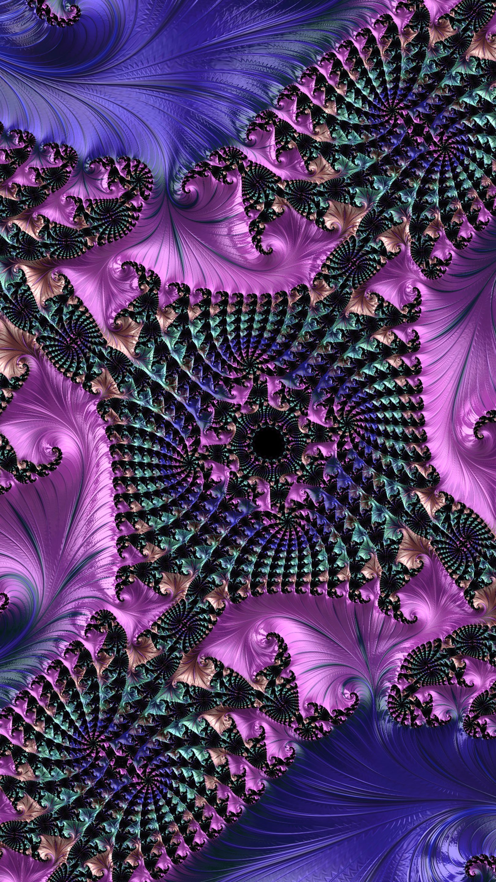 Trippy Psychedelic Fractal Wallpaper by Dr-Pen - Mobile Abyss