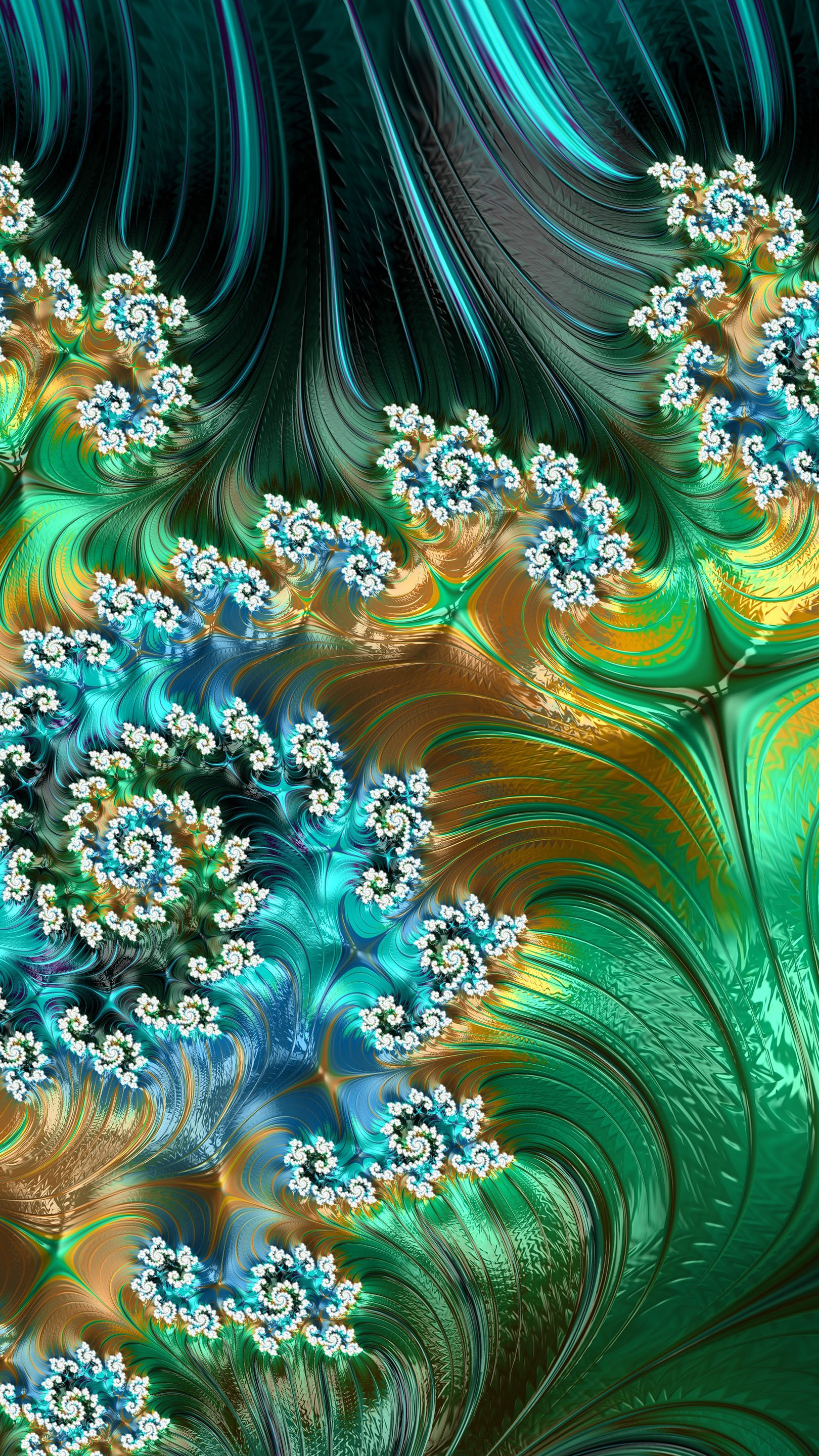 Trippy Psychedelic Fractal Wallpaper by Dr-Pen