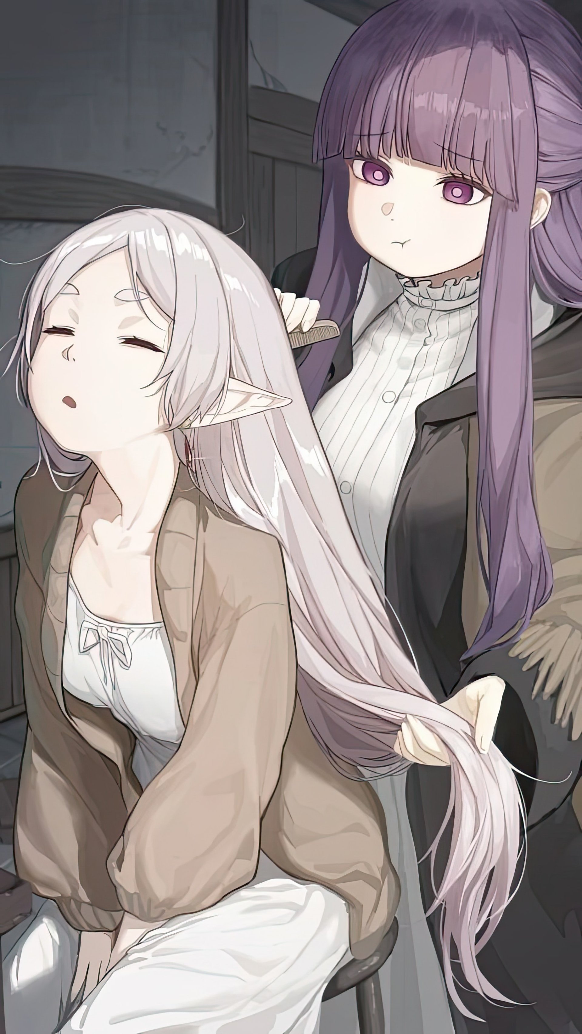 Download Fern (Frieren: Beyond Journey's End) Frieren (Frieren: Beyond Journey's End) Anime Frieren: Beyond Journey's End Phone Wallpaper
