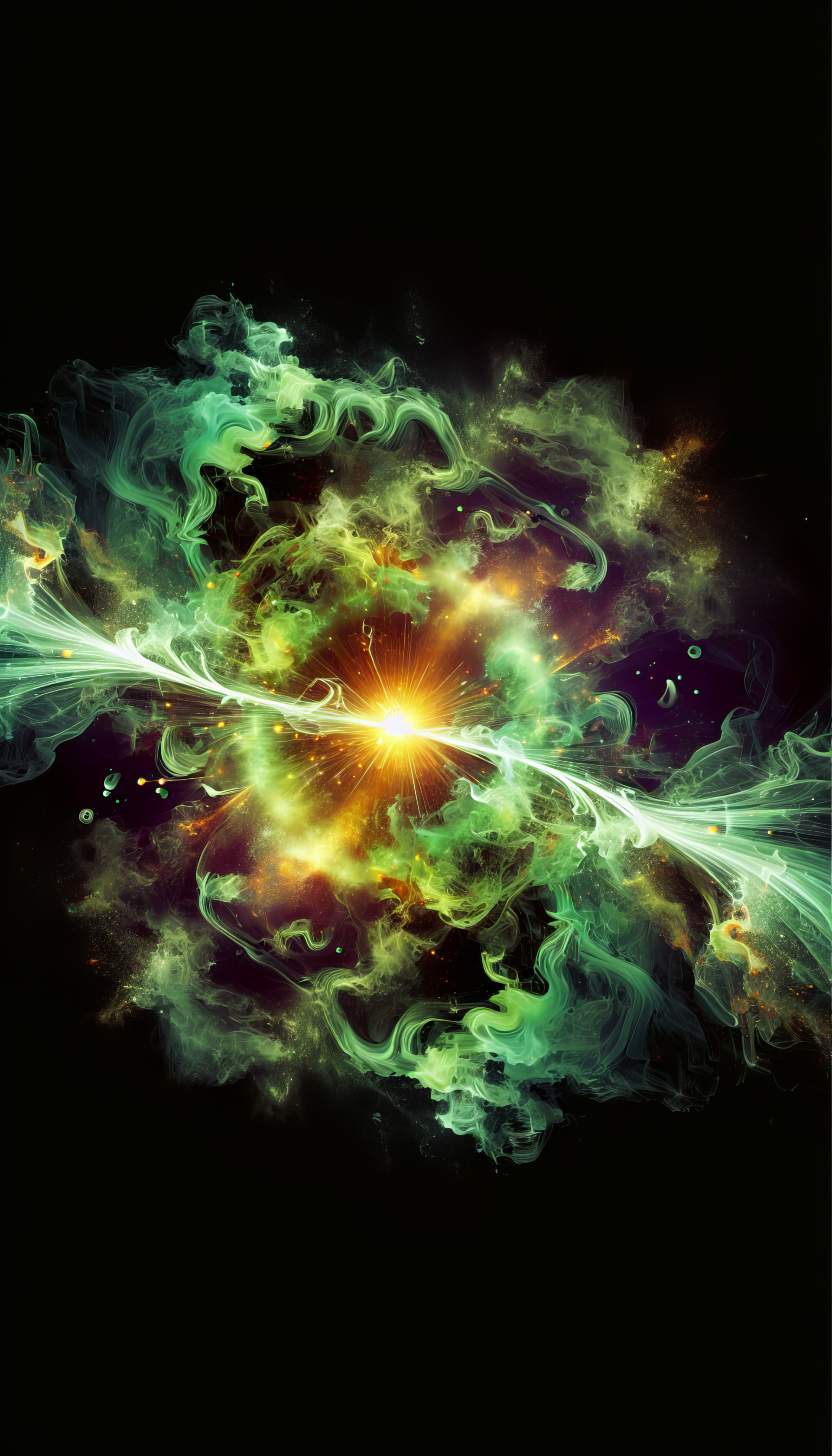 Abstract cosmic big bang explosion phone wallpaper inspired by The Big Bang Theory.