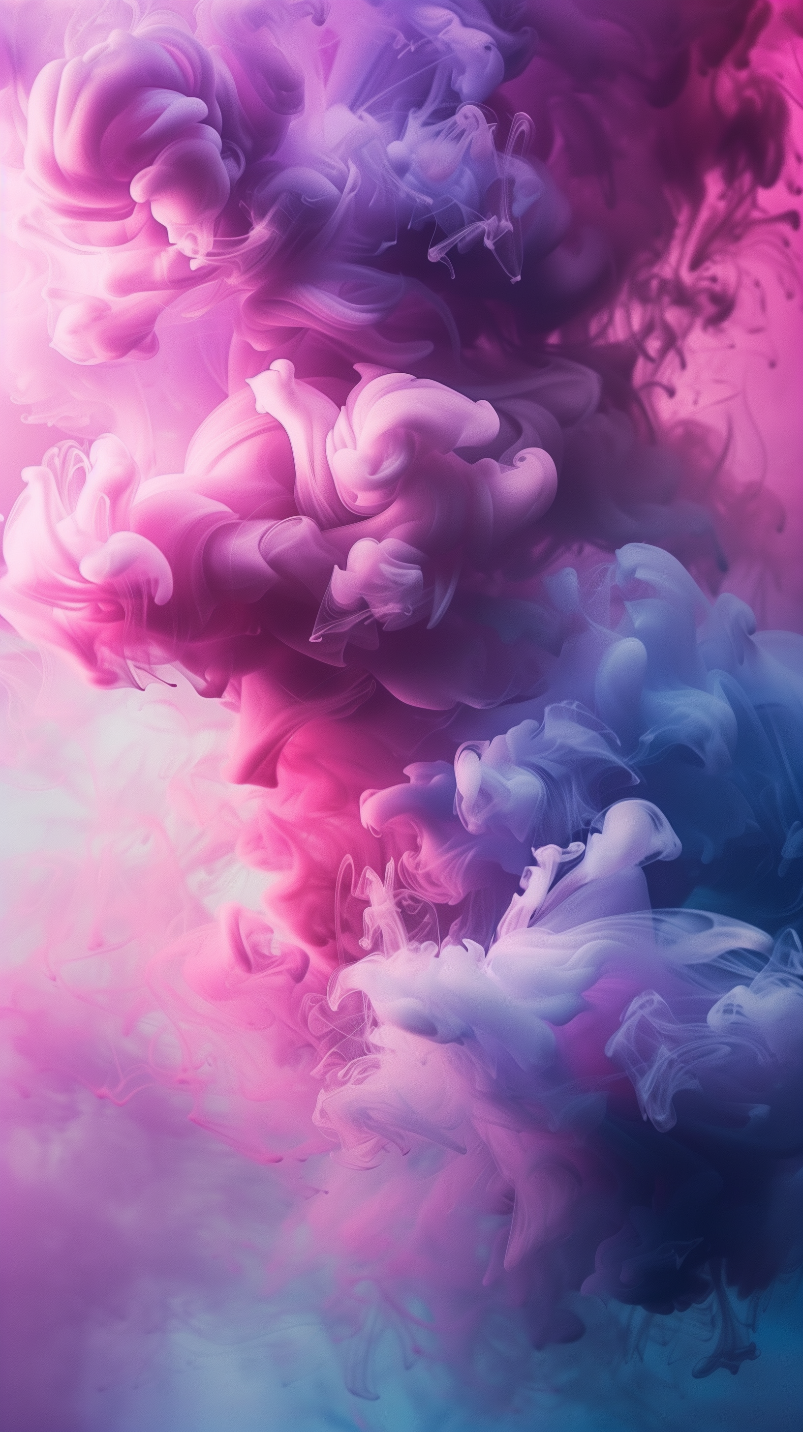 Aesthetic pink and blue smoke swirls phone wallpaper.