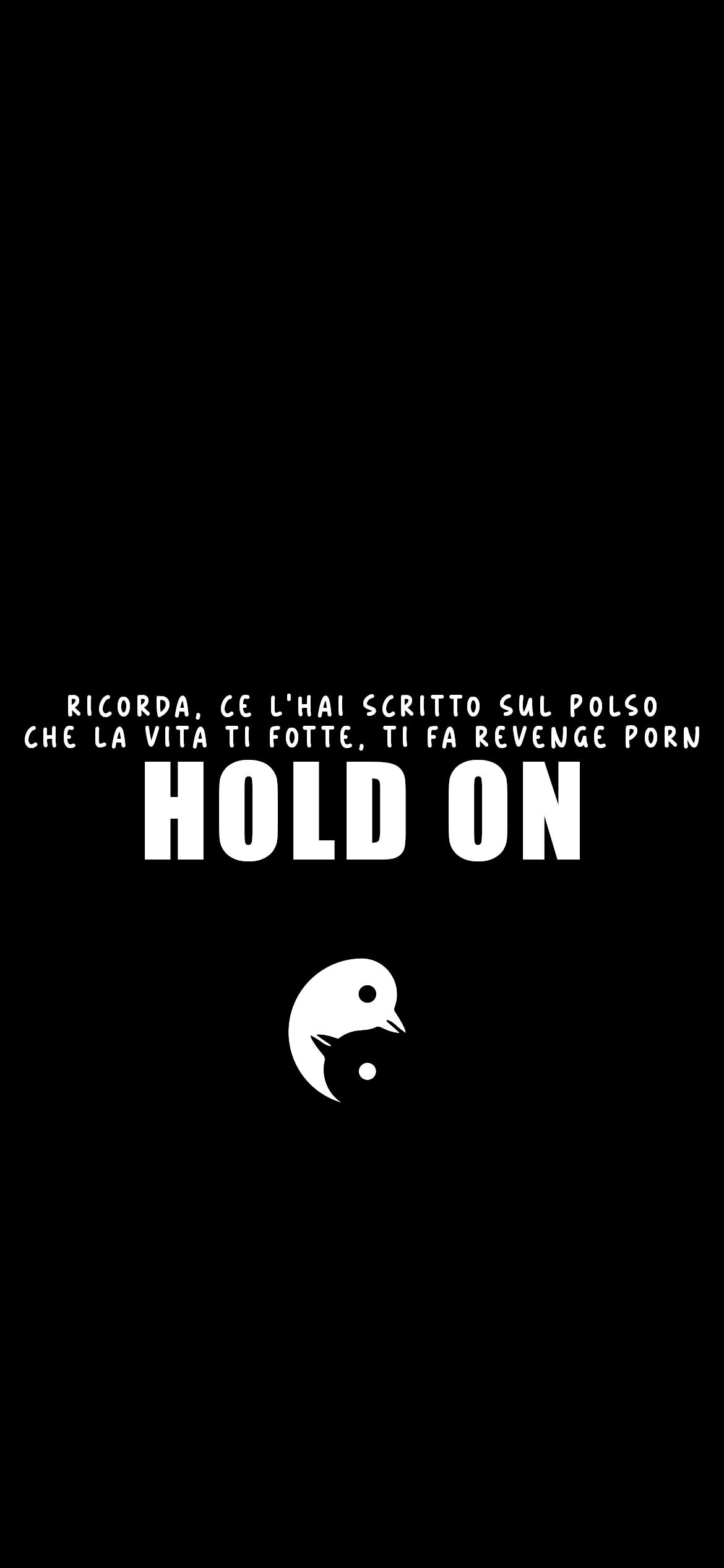 Penguini Tattici Nucleati phone wallpaper showcasing the band's logo PTN along with a penguin icon - Hold On.