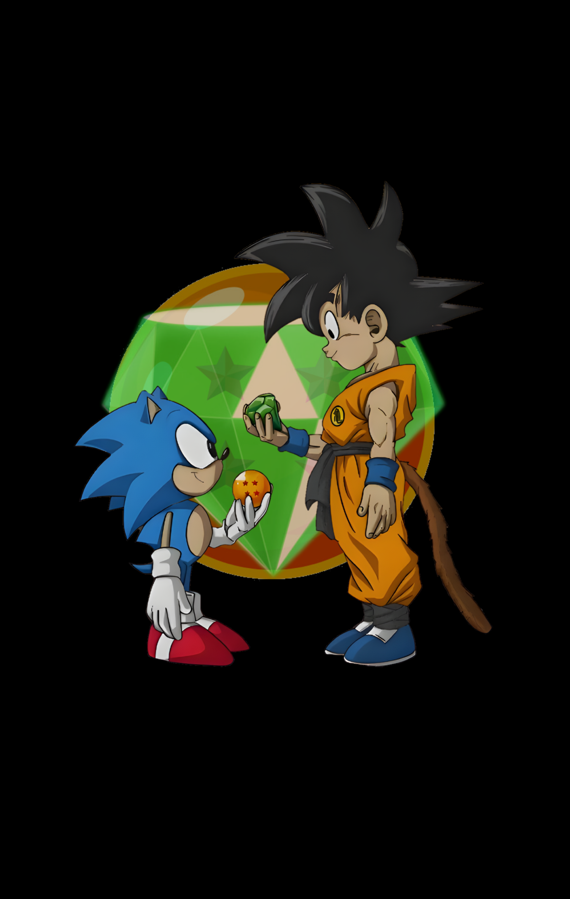 Son Goku x Sonic TH by Dey7998