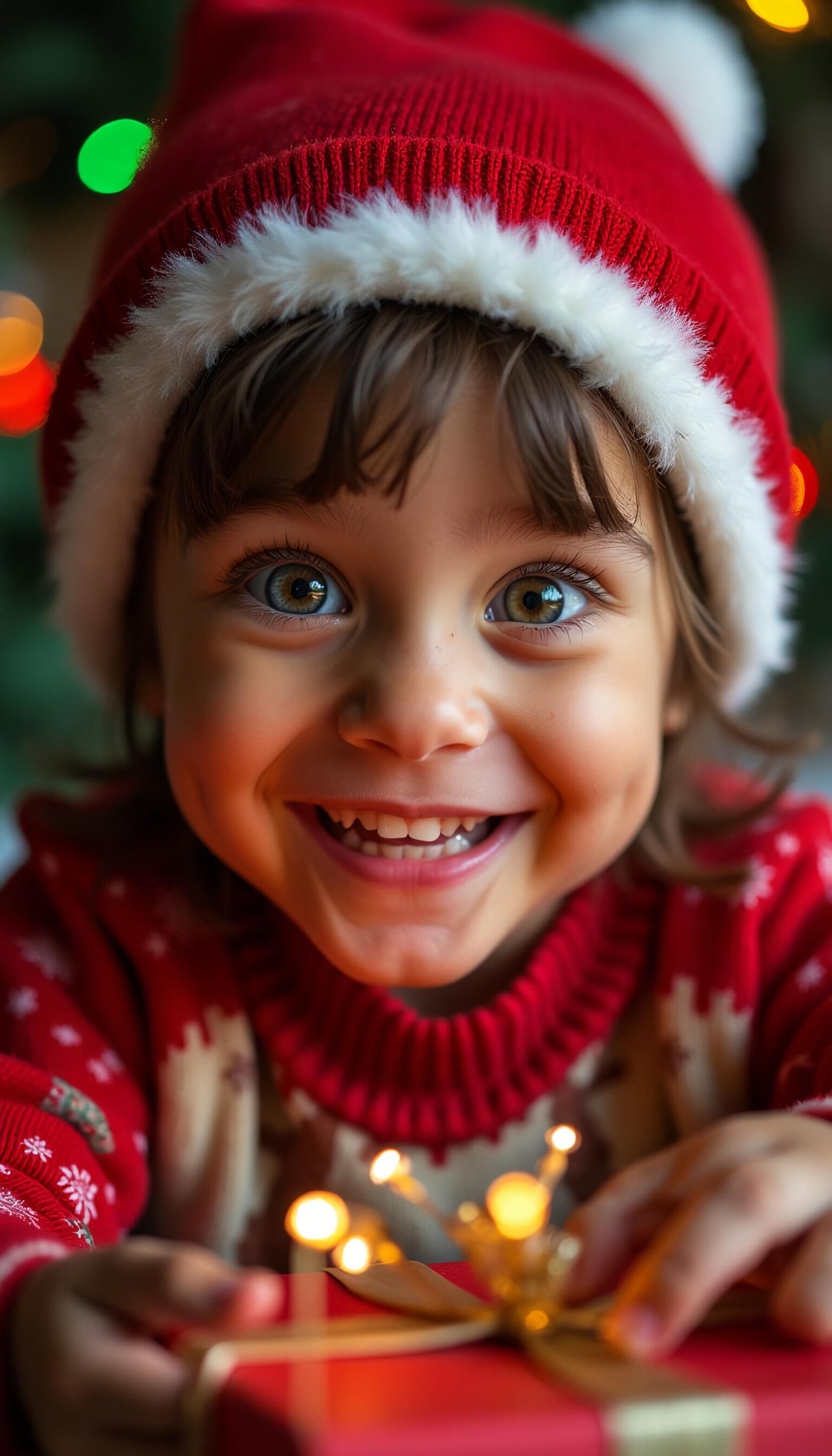 Kid receiving a gift by AVImages