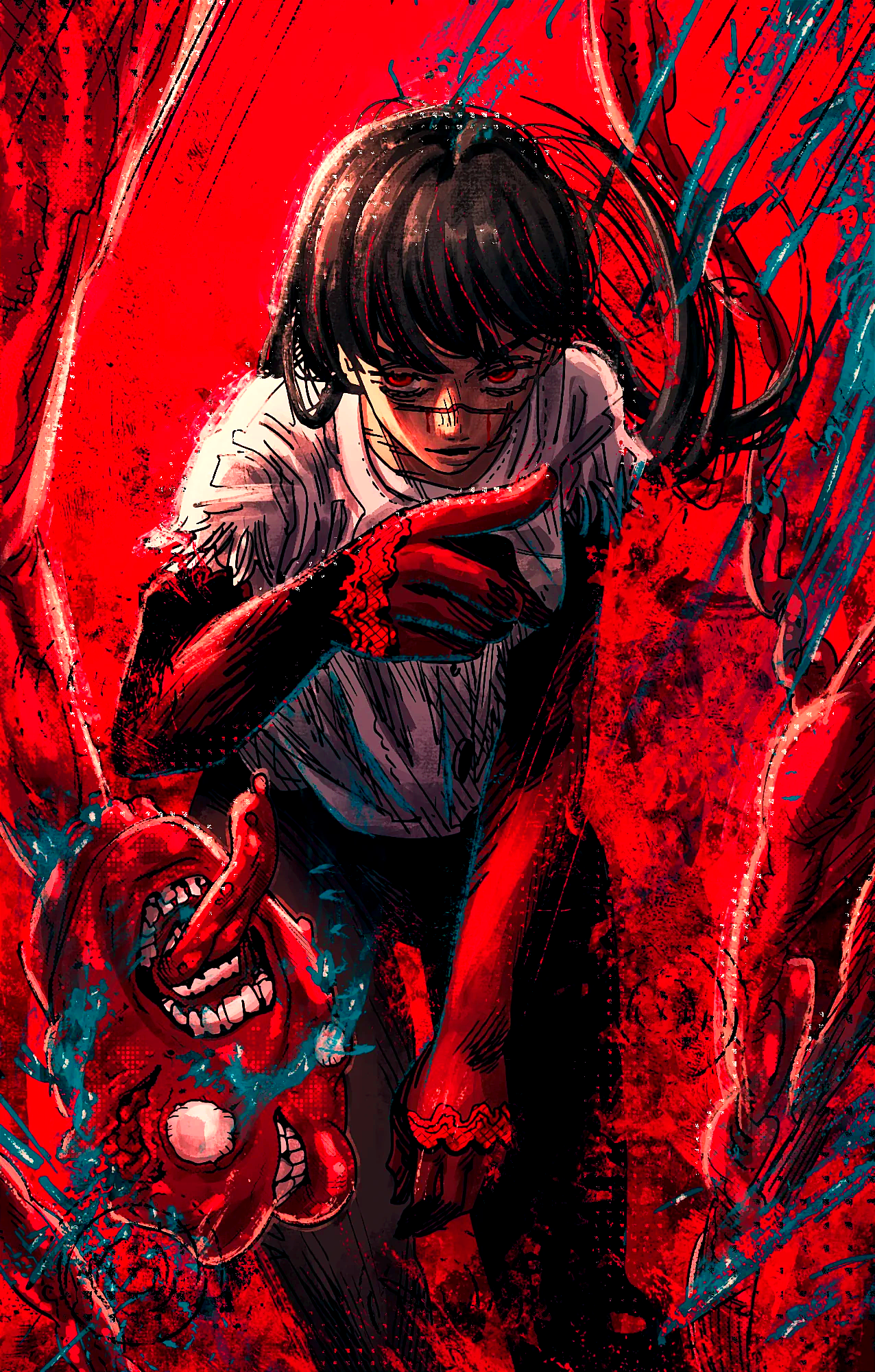 Download Chainsaw Man Yoru (Chainsaw Man) Phone Wallpaper