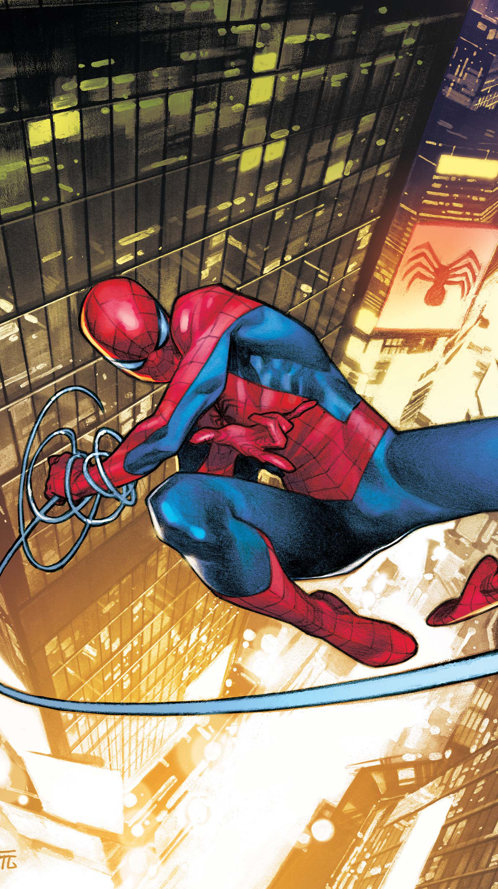 Download Ultimate Spider-Man Peter Parker Comic Comic Art Phone Wallpaper