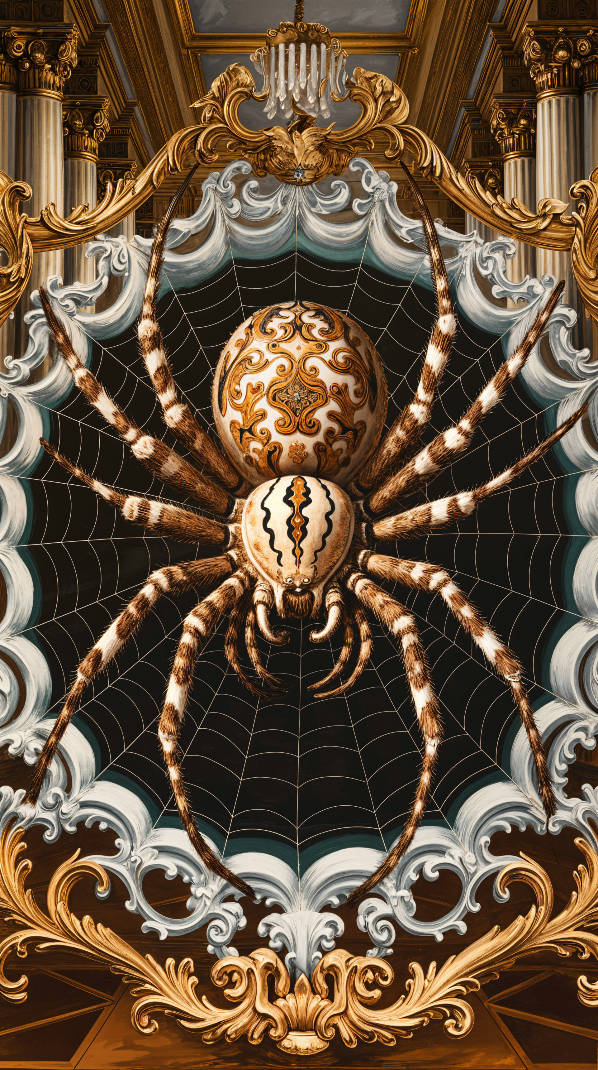 Download Spider Insect Web Artwork Decorative Phone Wallpaper by QuantumCurator