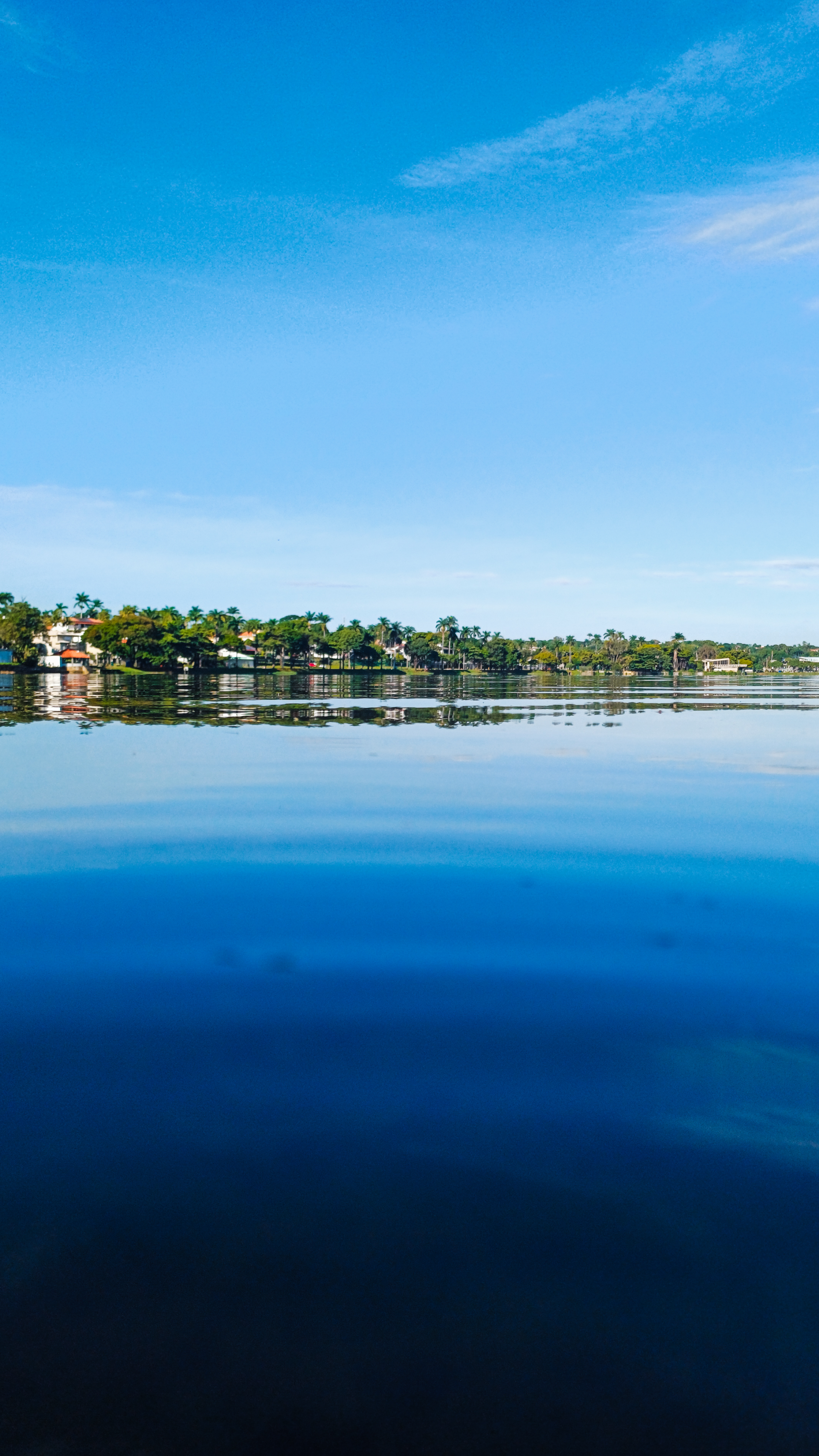 Download Lake Water Reflection Blue Landscape Phone Wallpaper by Hermano006
