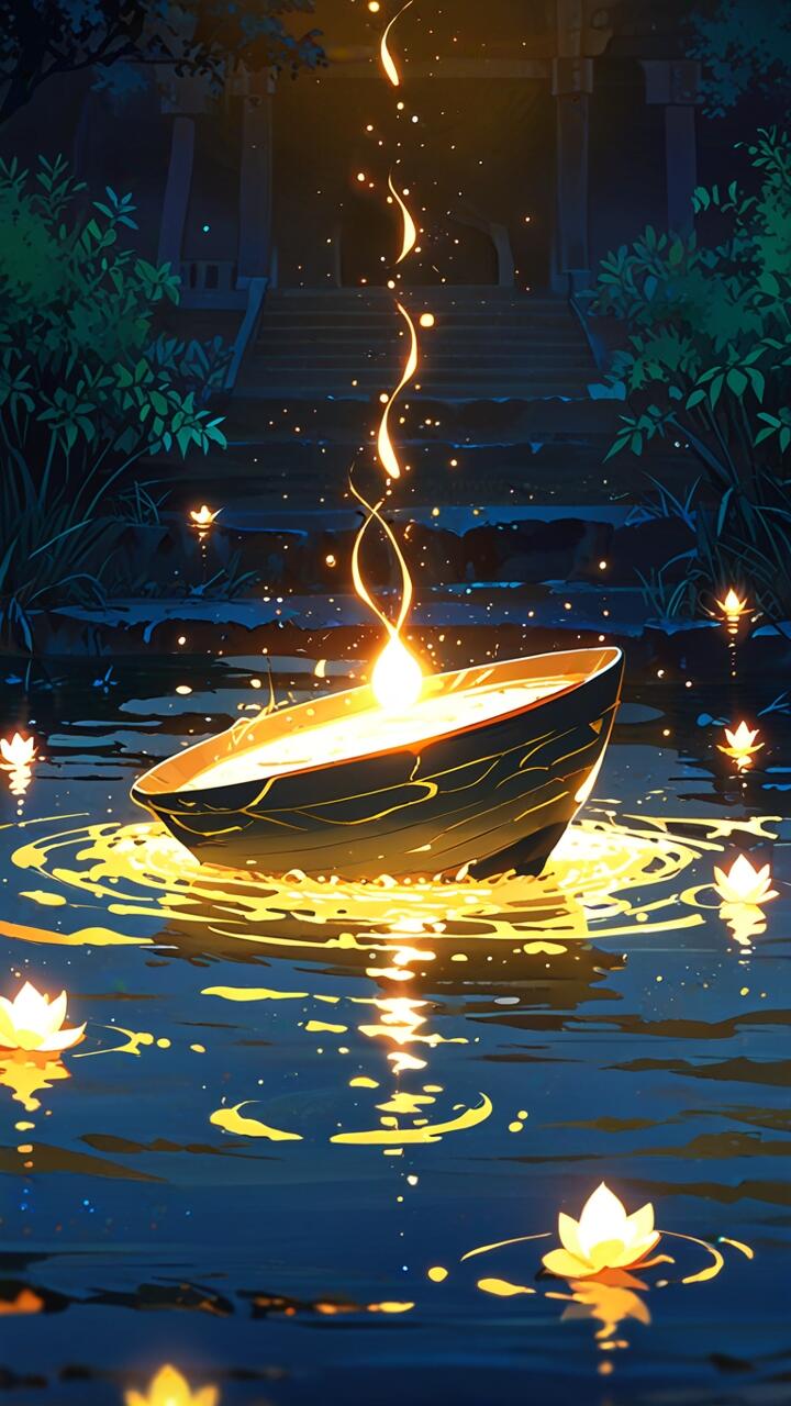 cangle light in river by neuro21