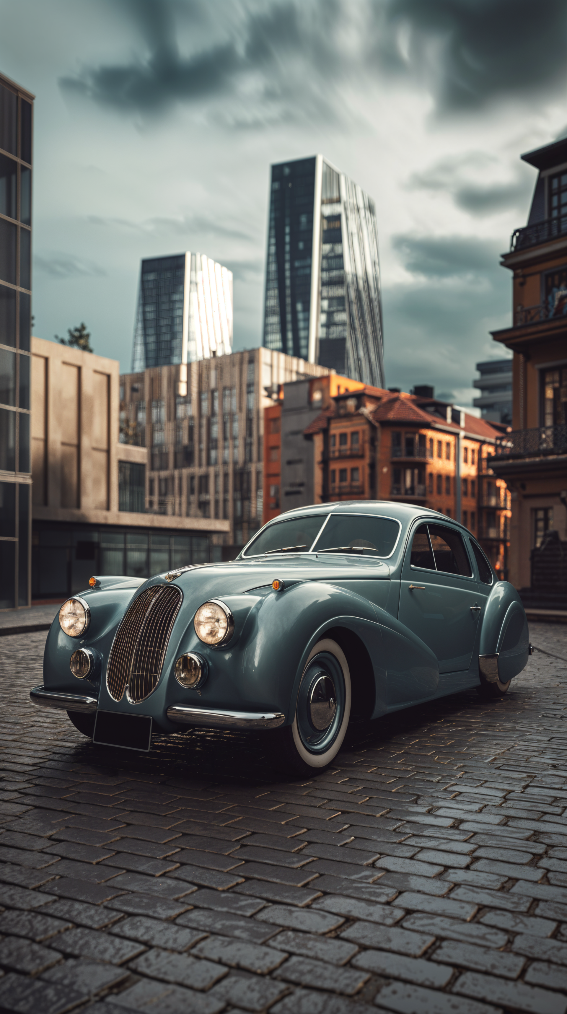 Classic Car Elegance: A Stunning Phone Wallpaper by QuantumCurator