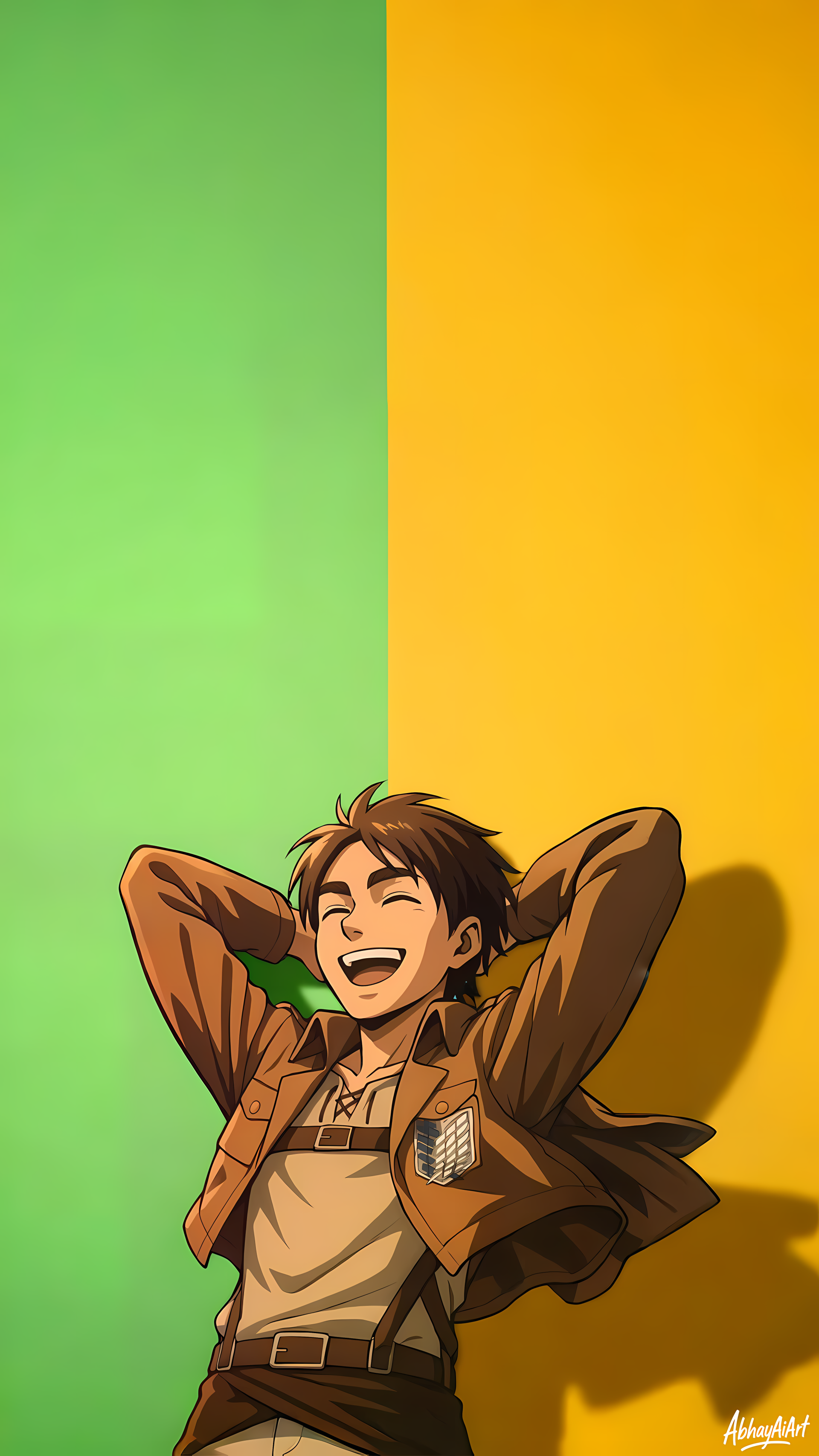 eren yeager by AbhayAiArt