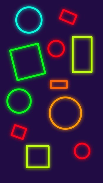  Neon geometric
