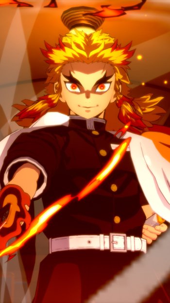 video game Demon Slayer -Kimetsu no Yaiba- The Hinokami Chronicles Kyojuro Rengoku Phone Wallpaper