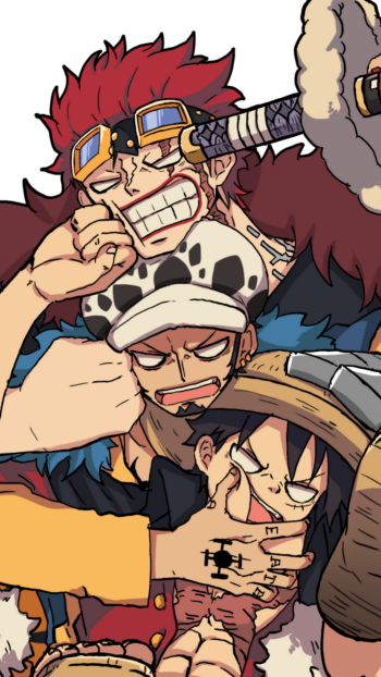 Trafalgar Law Monkey D. Luffy Eustass Kid Phone Wallpaper