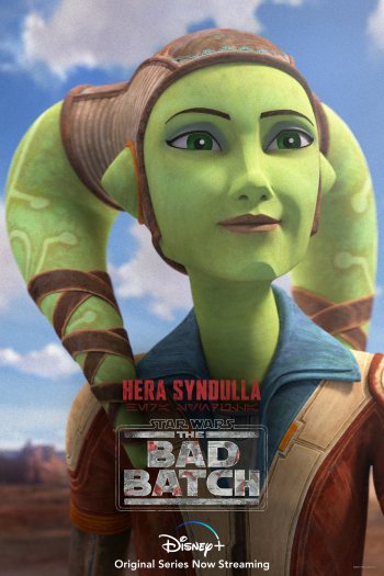 Phone wallpaper featuring Hera Syndulla from Star Wars: The Bad Batch TV show on Disney+.