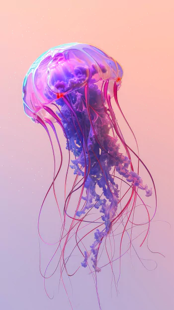 Watercolor jellyfish Wallpaper - Peel and Stick or Non-Pasted