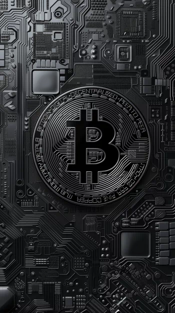 Close up photo of bitcoin crypto currency Vertical Mobile Wallpaper AI  Generated 30314342 Stock Photo at Vecteezy