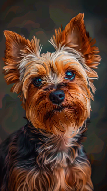 Yorkshire Terrier rendered in watercolor painting style on Craiyon