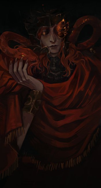 Elden Ring's Messmer the Impaler character artwork for mobile wallpaper
